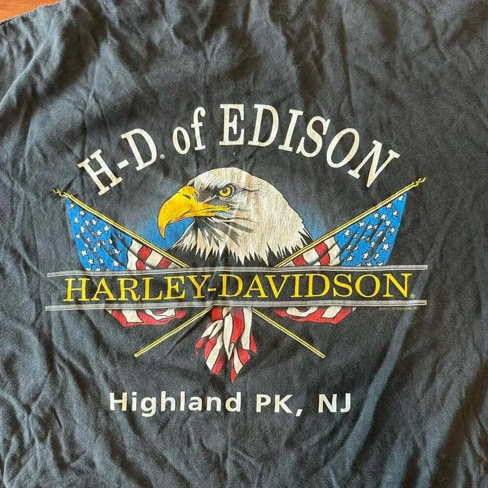 Vintage 1993 Harley-Davidson H-D of Edison Pocket T-Shirt XL